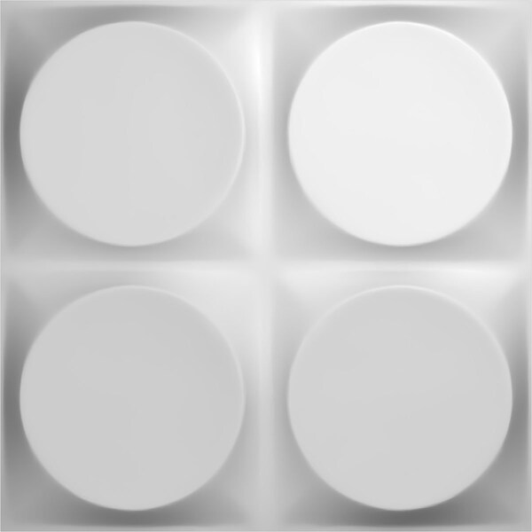 Ekena Millwork Adonis EnduraWall Decorative 3D Wall Panel, White, 11 7/8"W x 11 7/8"H WP12X12ADWH - main